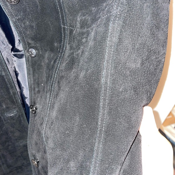 Relativity Women’s Black Suede and Knit Sleeve Medium Fall Casual Jacket - Picture 5 of 6